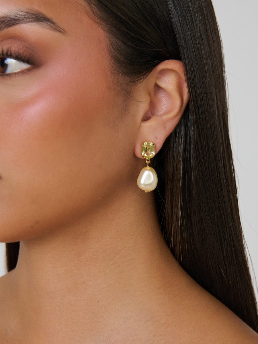Faithy Jewels Kara Drop Earrings ~ Pale Yellow