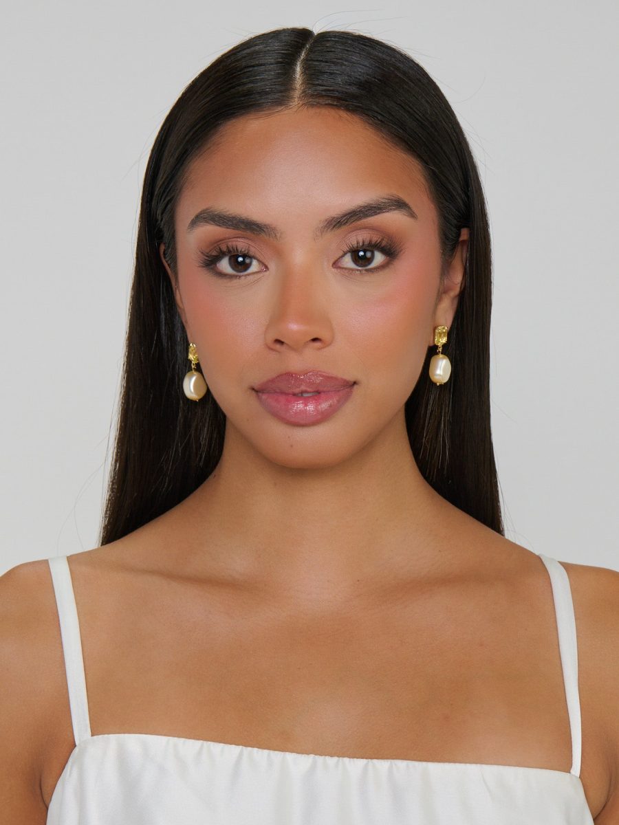 Faithy Jewels Kara Drop Earrings ~ Pale Yellow