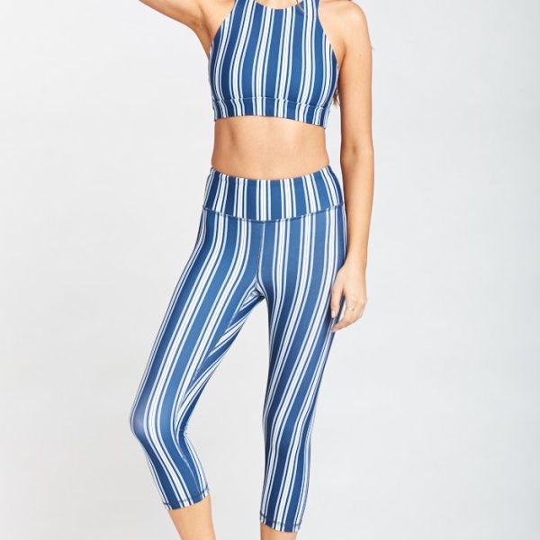 Navy Stripe Firm Stretch