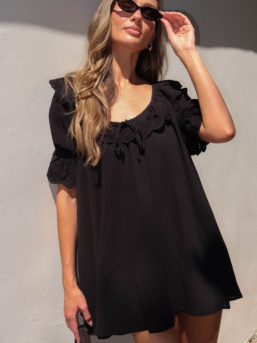 Toulouse Dress ~ Black Voile