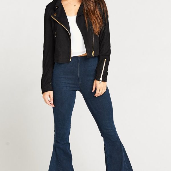 Black Faux Suede