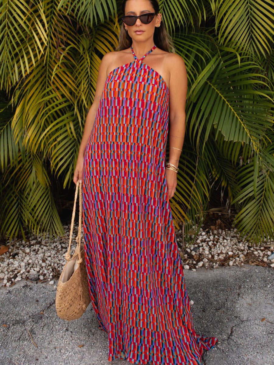Claudia Maxi Dress ~ Cabo Crush Geo