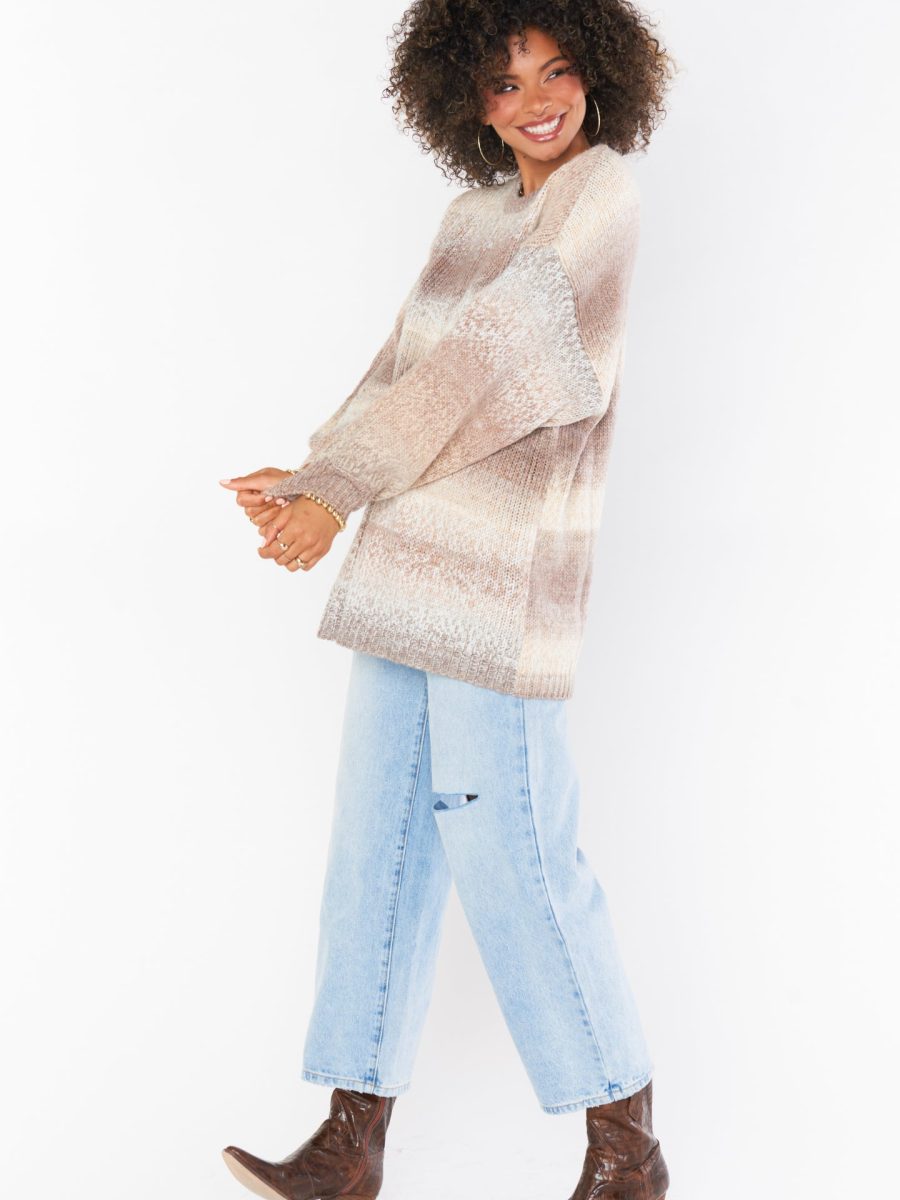 Timothy Tunic Sweater ~ Neutral Space Dye Knit