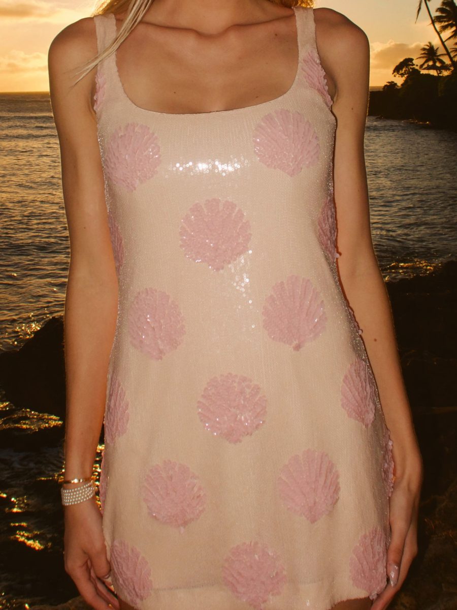 Lets Go Mini Dress ~ Shell Sequins