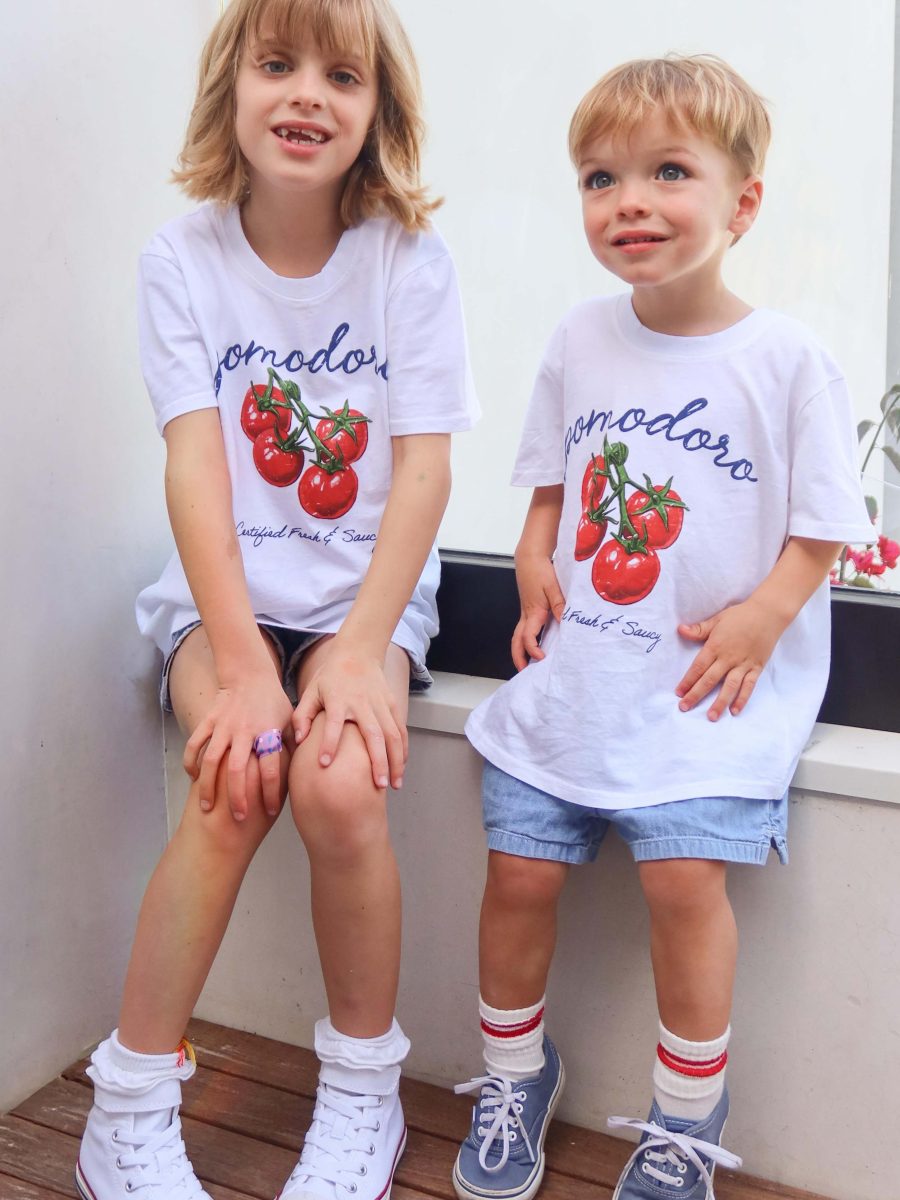 Little Travis Tee ~ Pomodoro Graphic