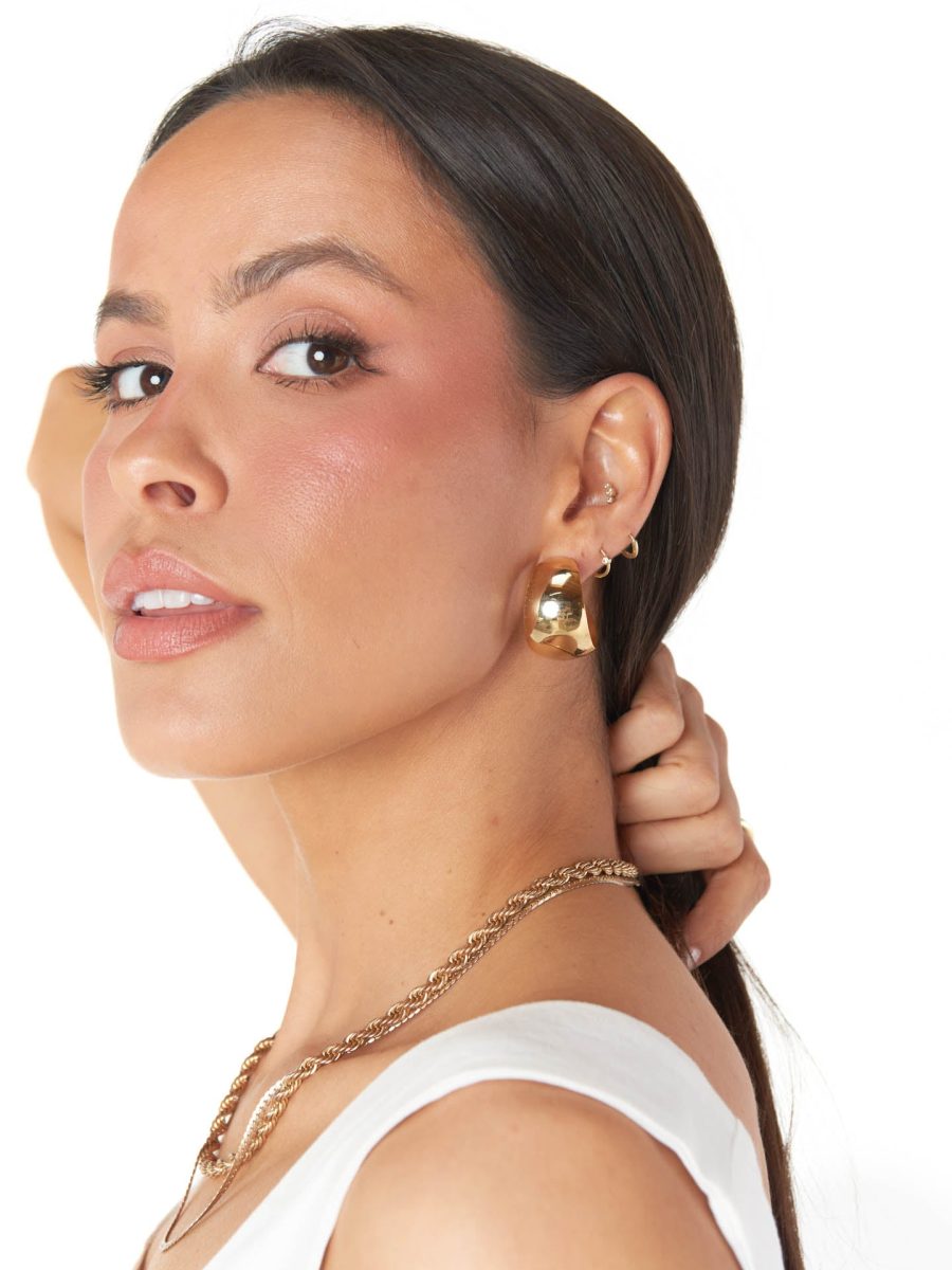 Faithy Jewels Large Lucy Hoop Earrings ~ Gold
