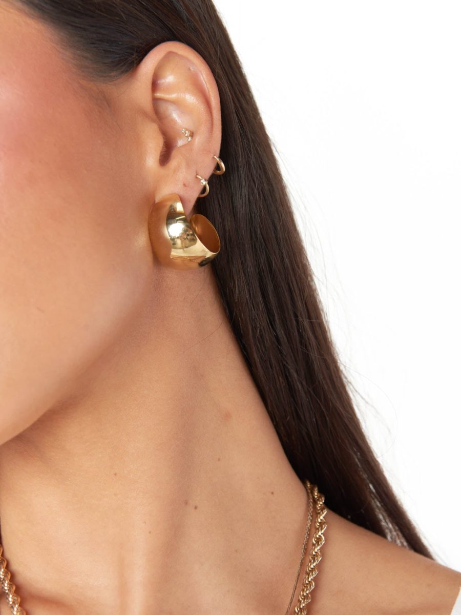 Faithy Jewels Large Lucy Hoop Earrings ~ Gold