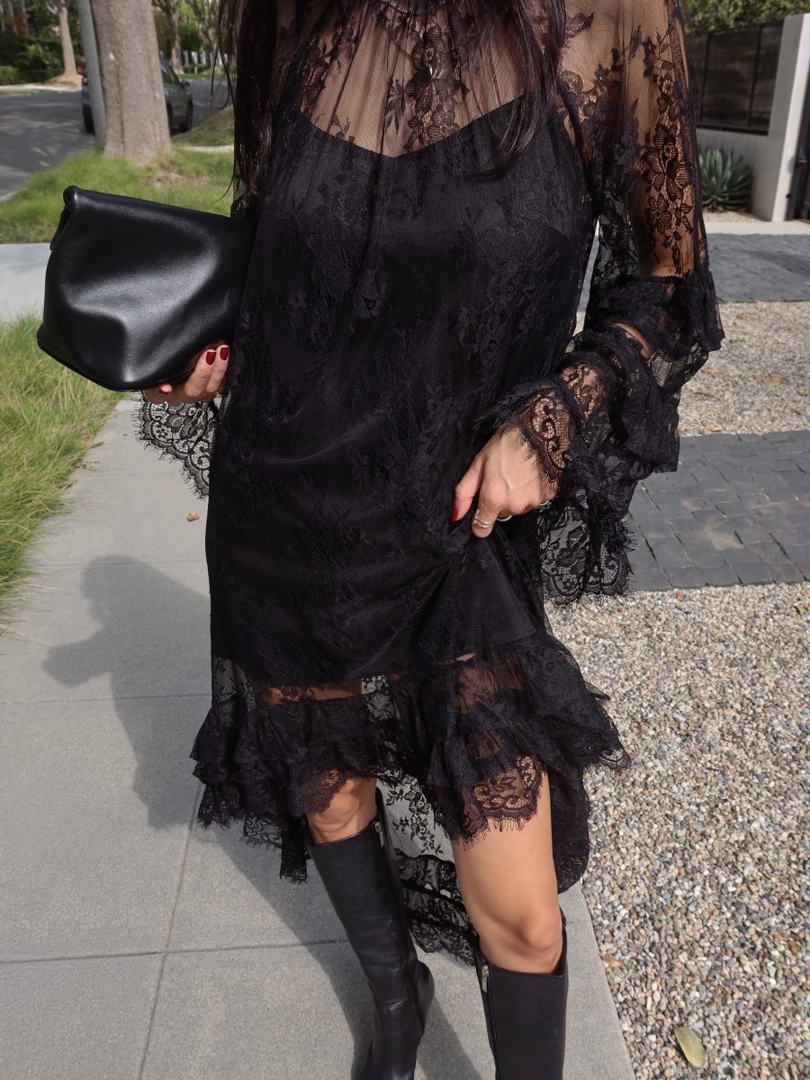 Joelle Maxi Dress ~ Dainty Black Lace