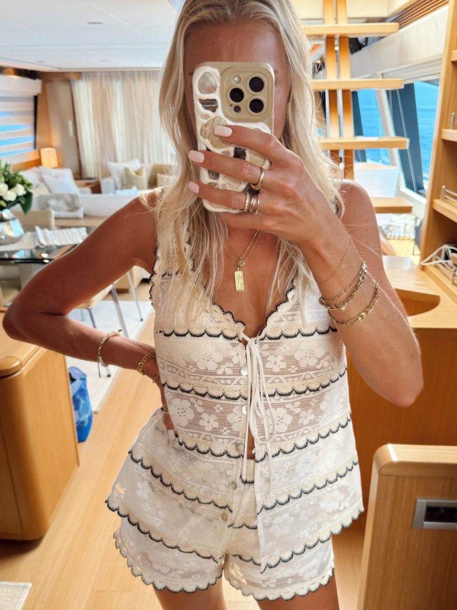 Take It Easy Tank ~ French Vanilla Lace