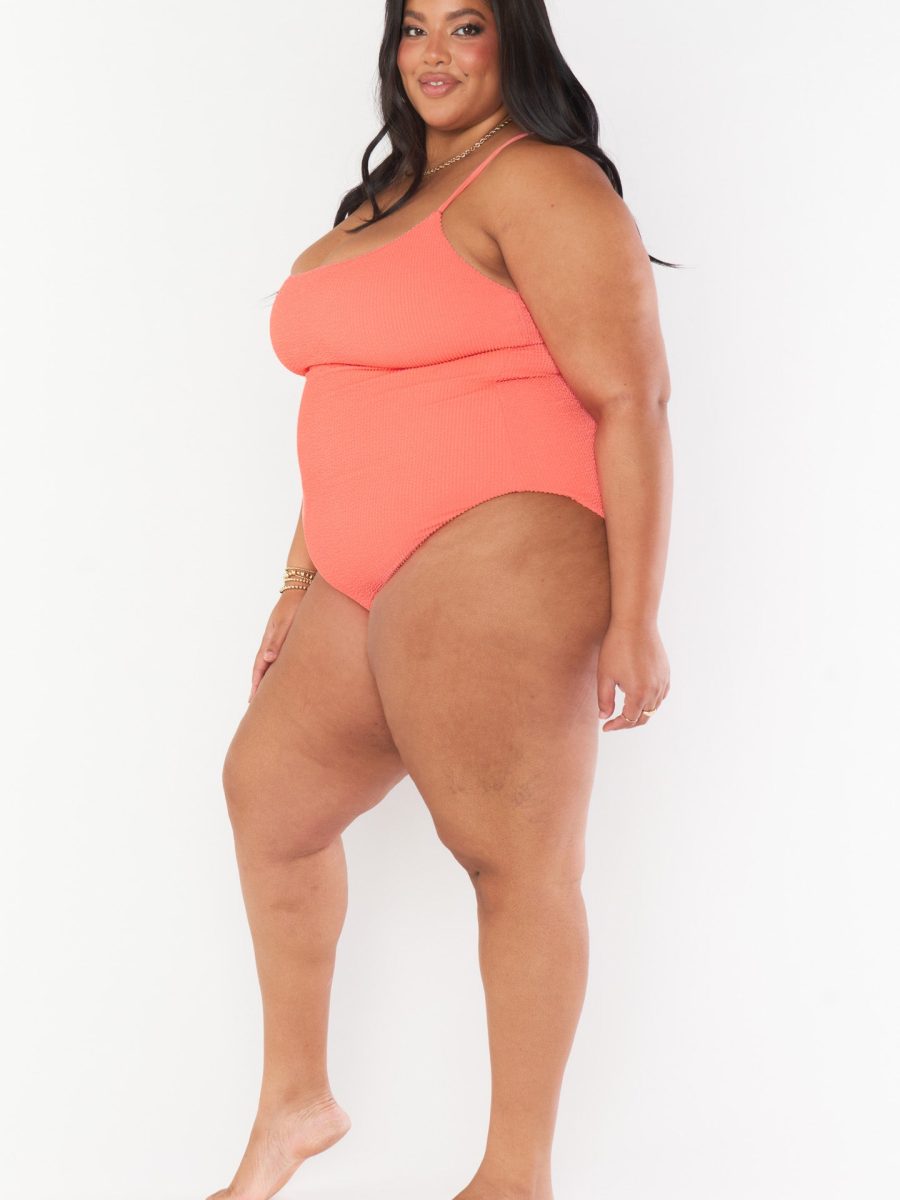 Positano One Piece ~ Neon Melon Scrunch