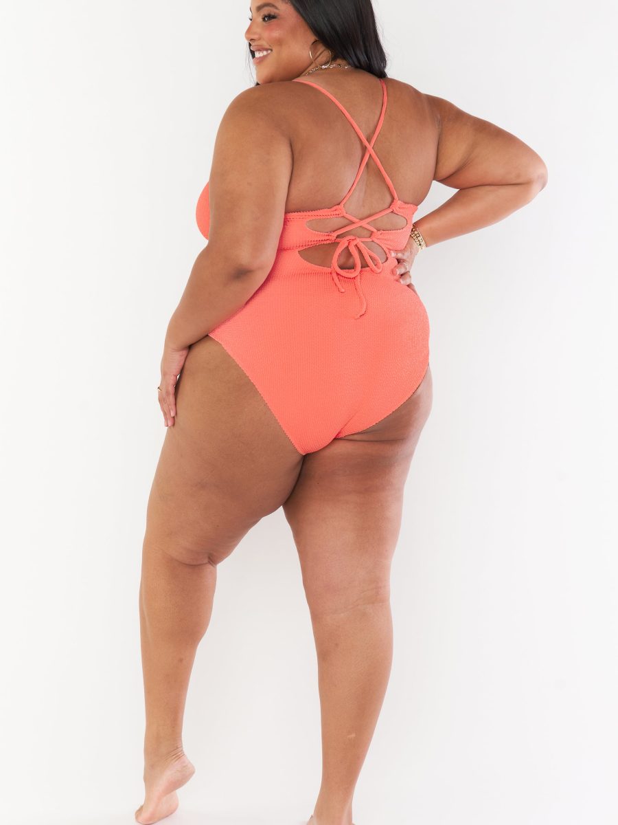 Positano One Piece ~ Neon Melon Scrunch
