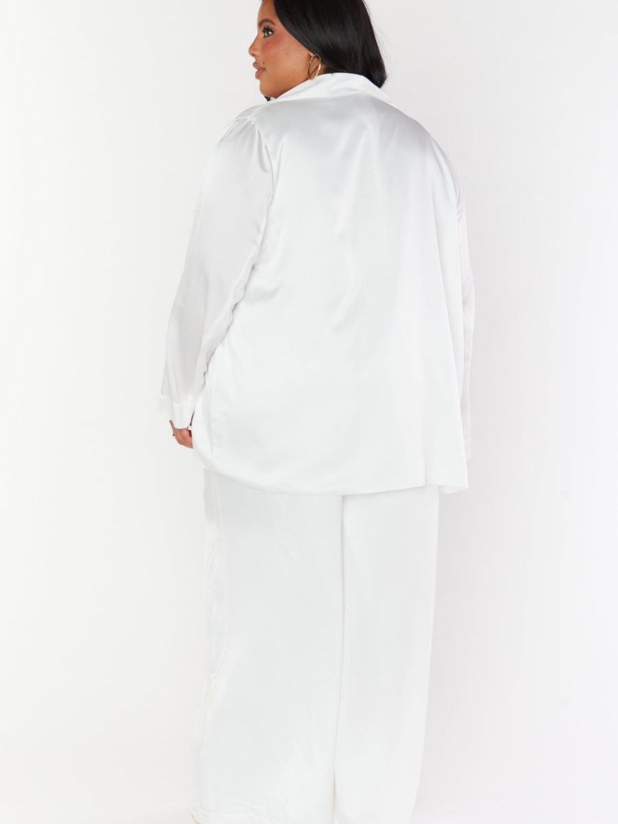 Felix Blazer ~ Ivory Luxe Satin