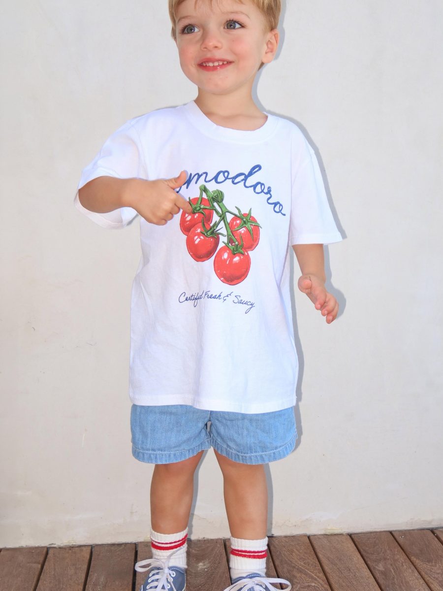 Little Travis Tee ~ Pomodoro Graphic