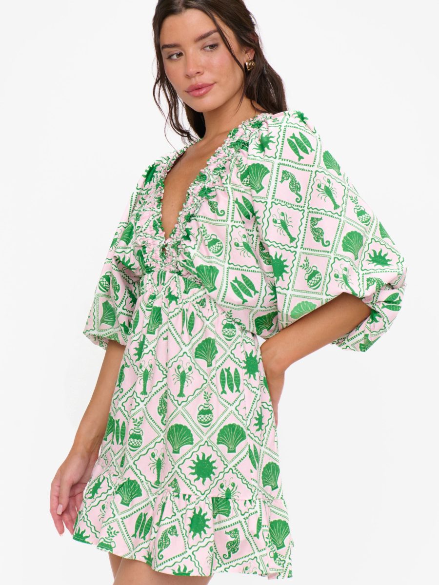 Hadley Mini Dress ~ Coastal Collage