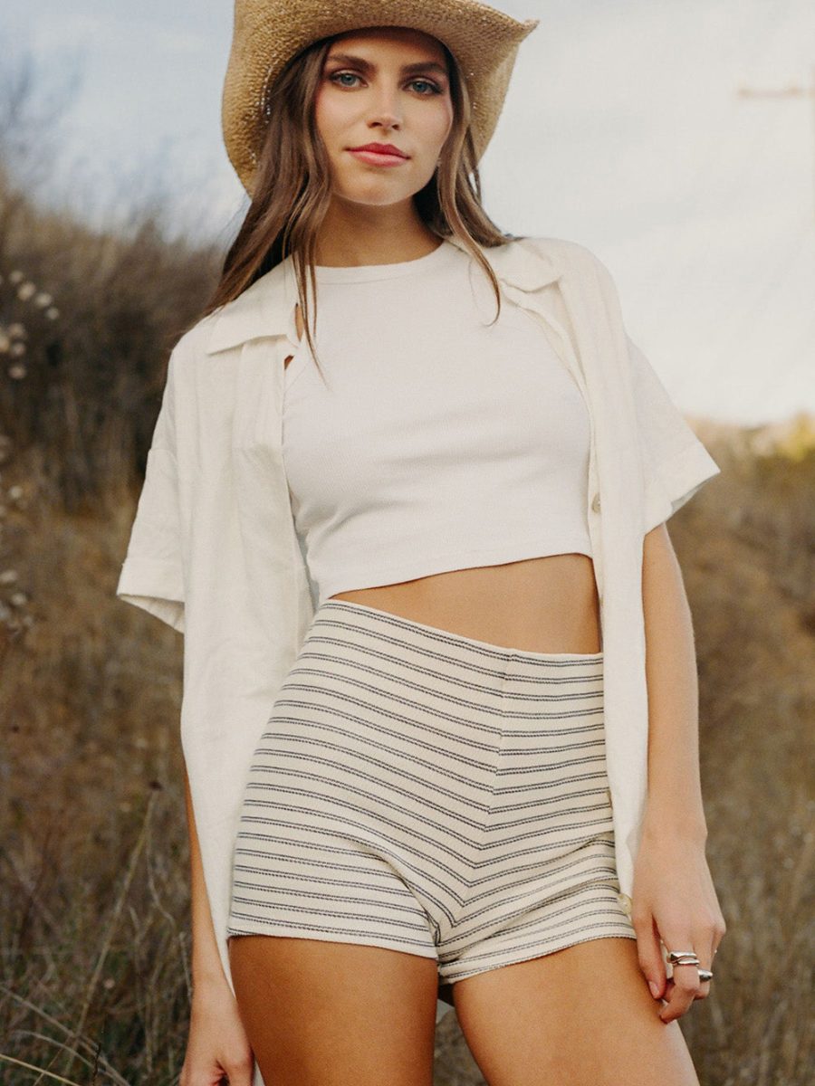 Ziggy Shorts ~ Skyline Stripe Knit