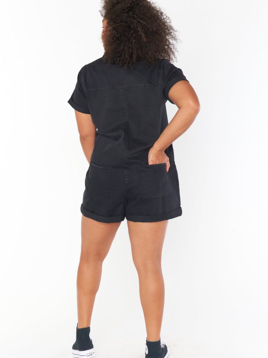 Range Romper ~ Washed Black