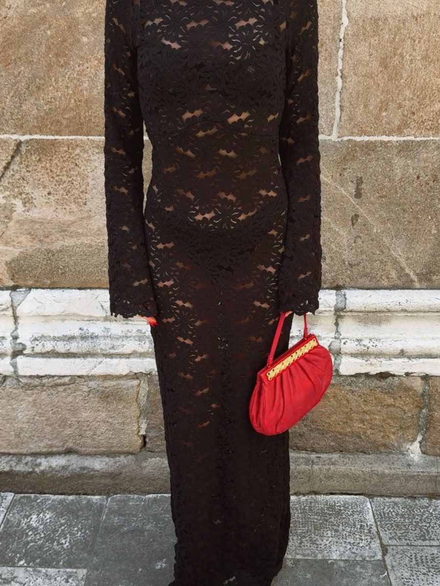 Anjelica Maxi Dress ~ Black Lace