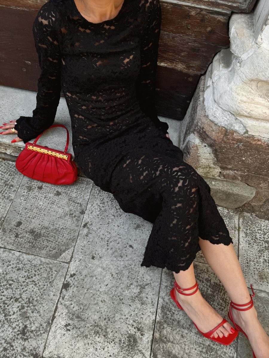 Anjelica Maxi Dress ~ Black Lace