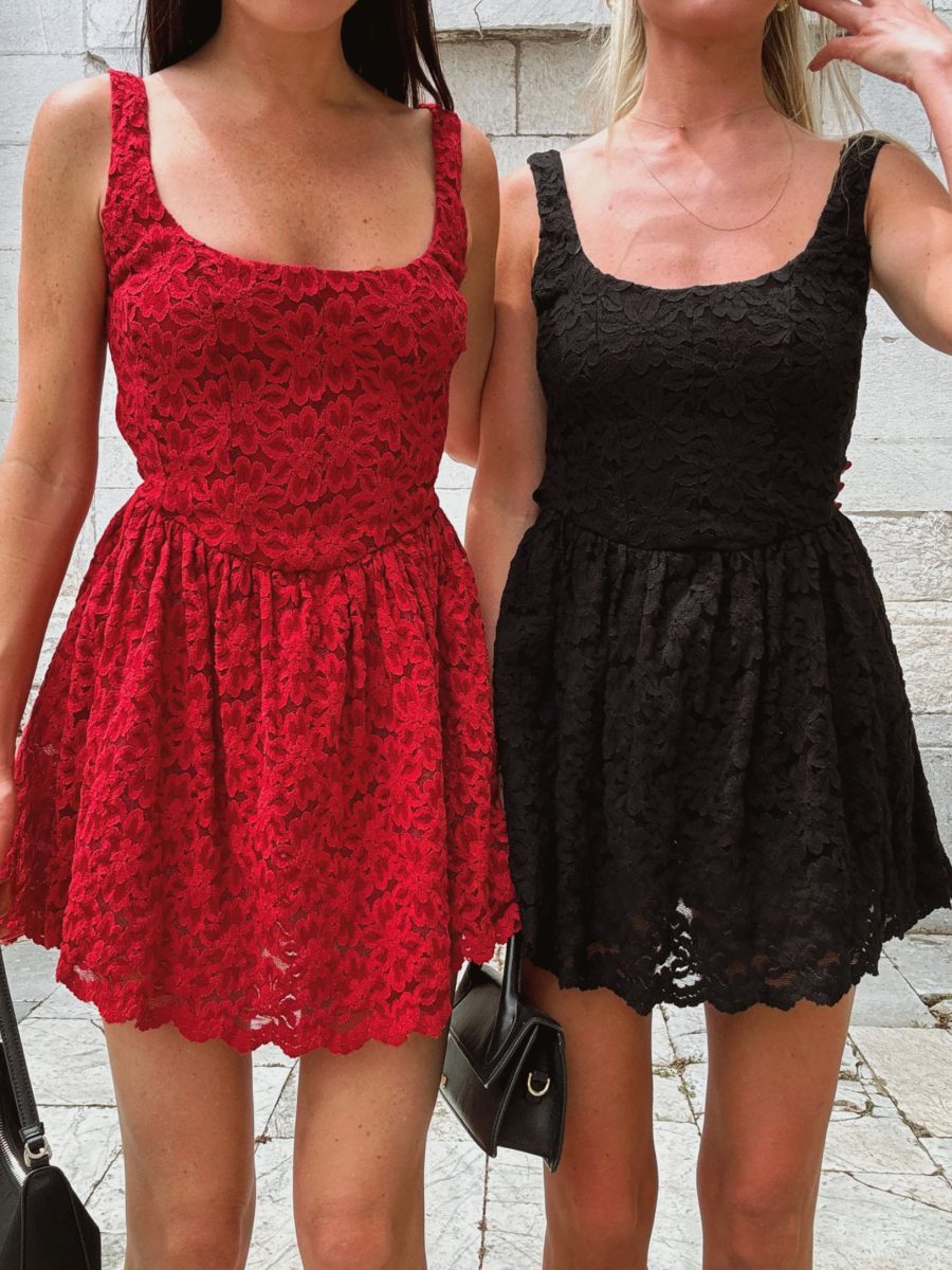 Ricci Skort Dress ~ Radiant Red Lace