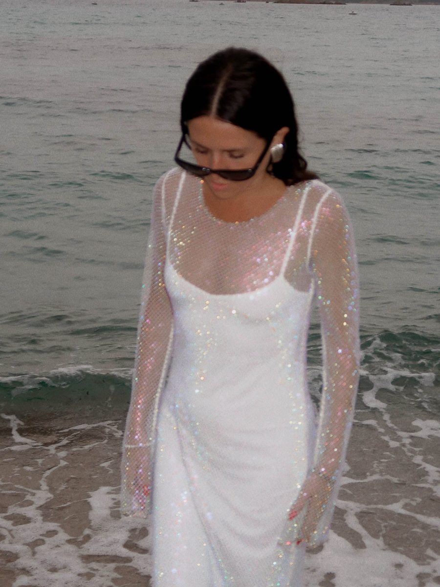 Iconic Maxi Dress ~ White Glitz