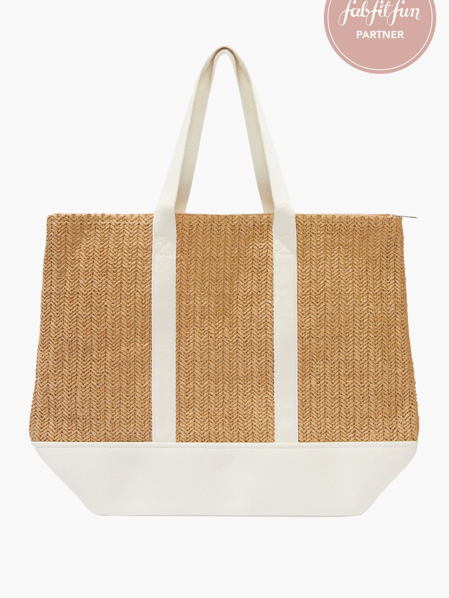 Sunseeker Tote ~ Natural and Ivory