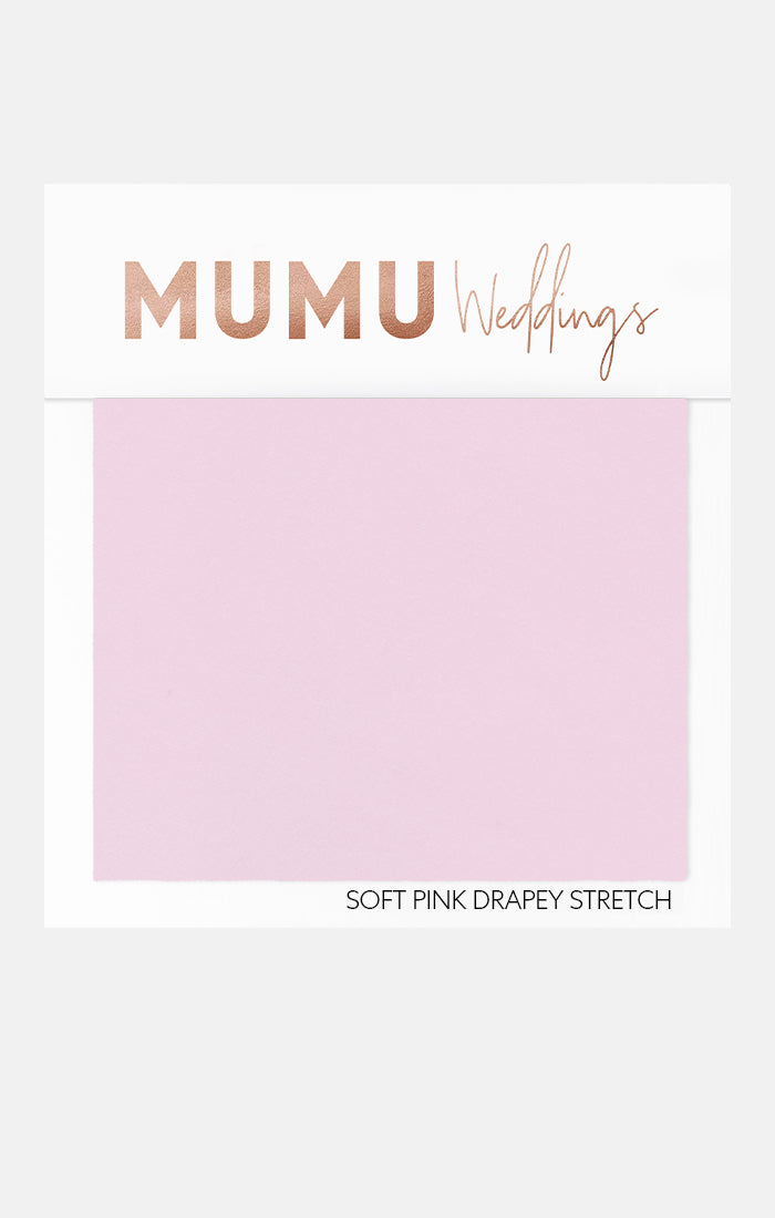 Bridesmaid Fabric Swatch ~ Soft Pink Drapey Stretch