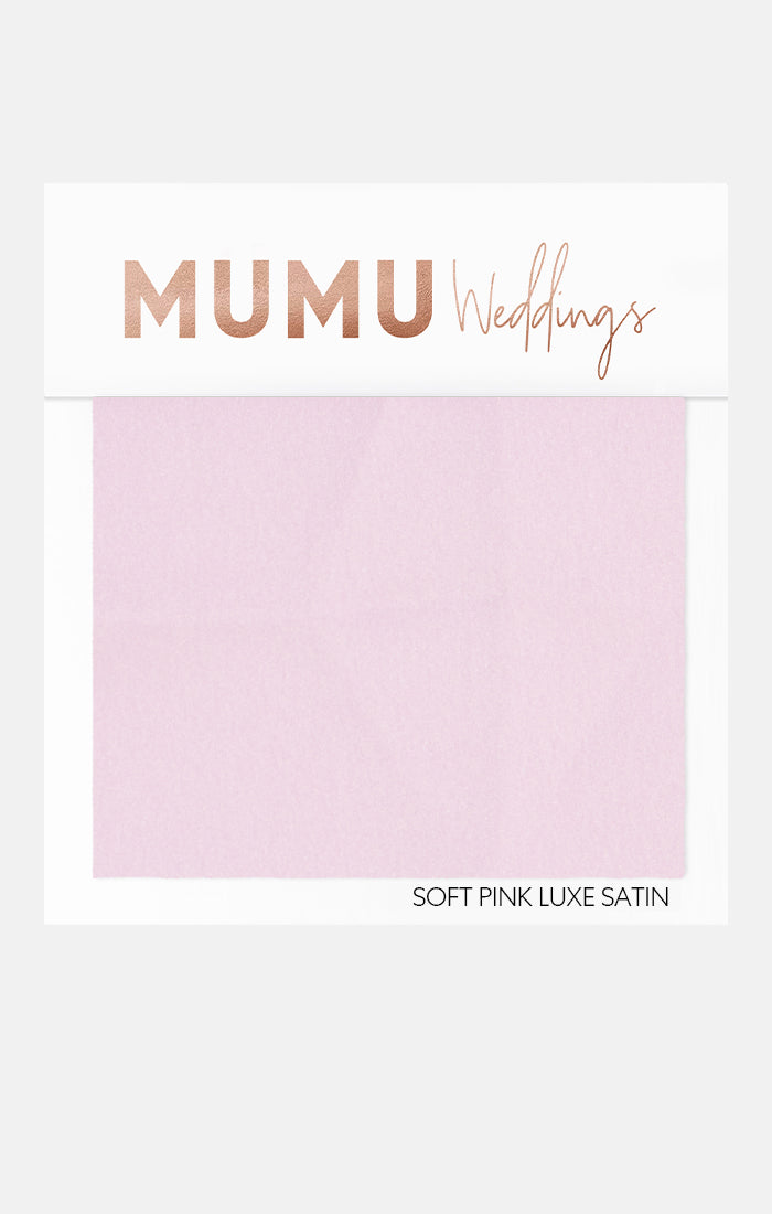 Bridesmaid Fabric Swatch ~ Soft Pink Luxe Satin