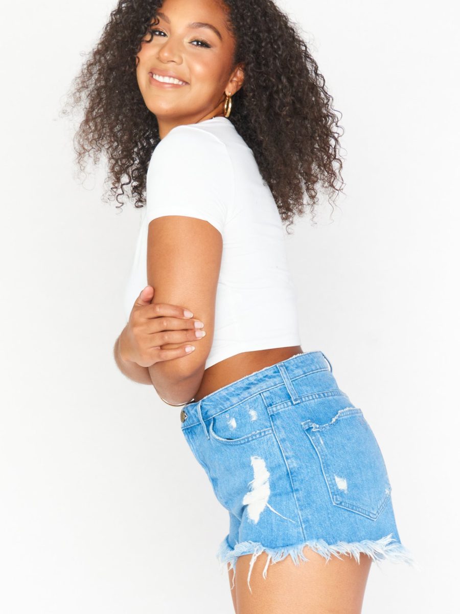 Houston High Waisted Shorts ~ Tide