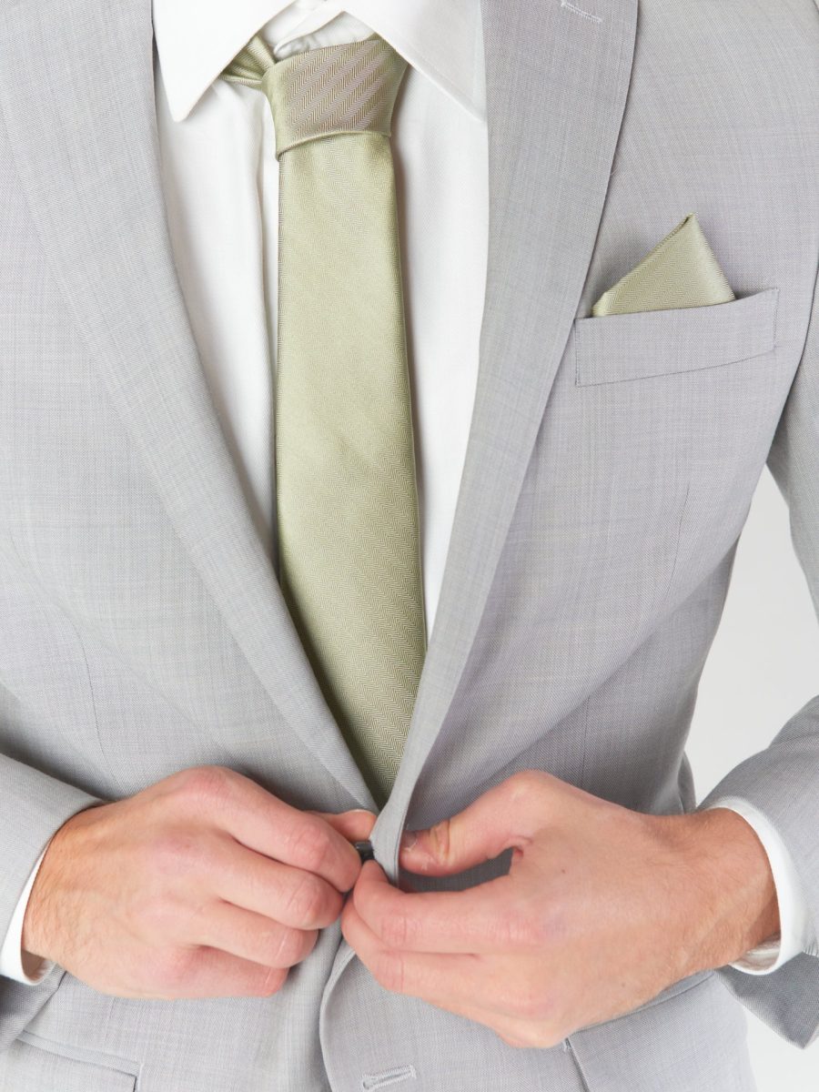 Sam Pocket Square ~ Moss Green Solid