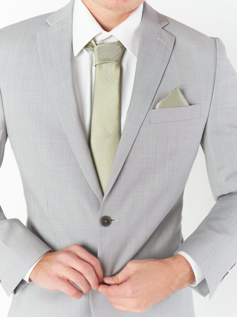 Sam Pocket Square ~ Moss Green Solid