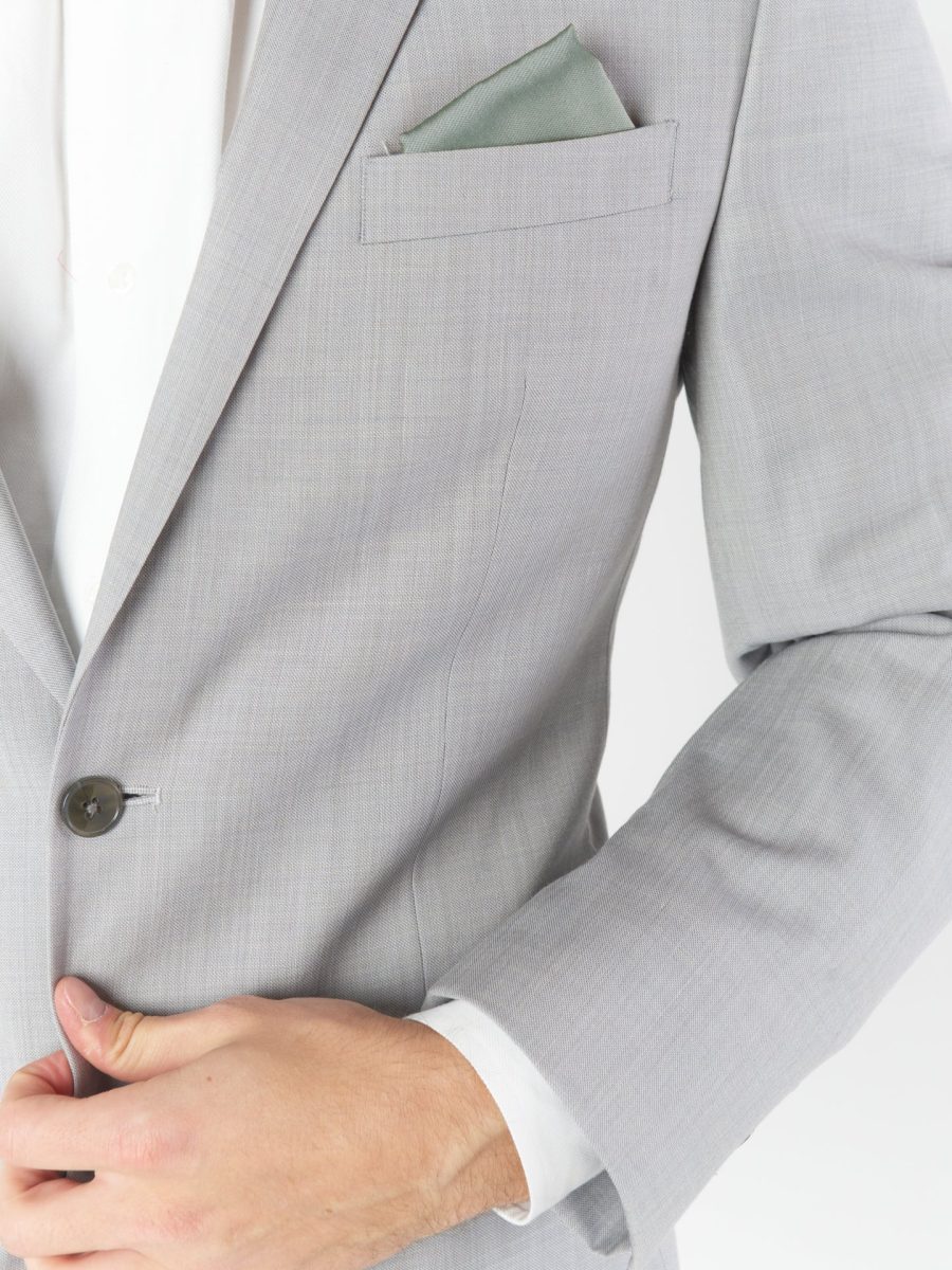 Sam Pocket Square ~ Deep Sage Solid