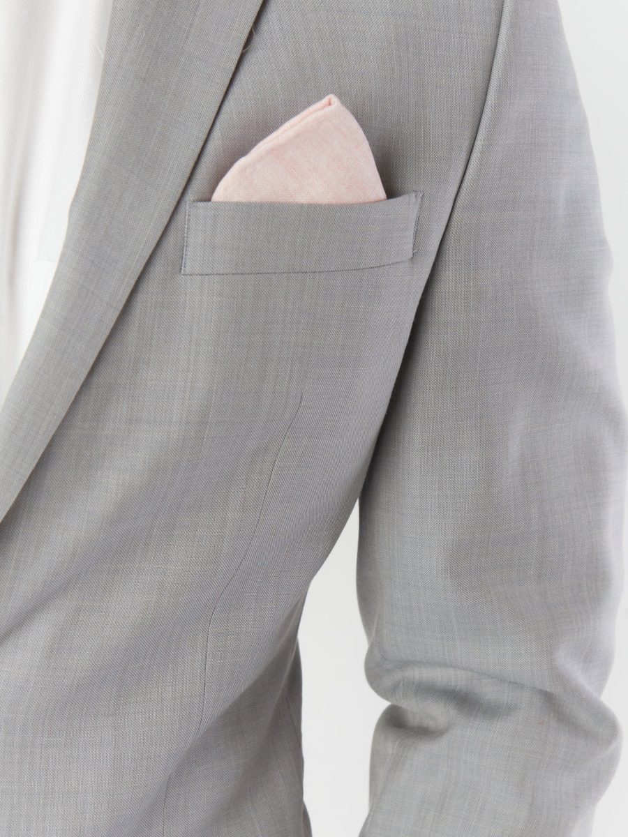 Sam Pocket Square ~ Dusty Blush Linen