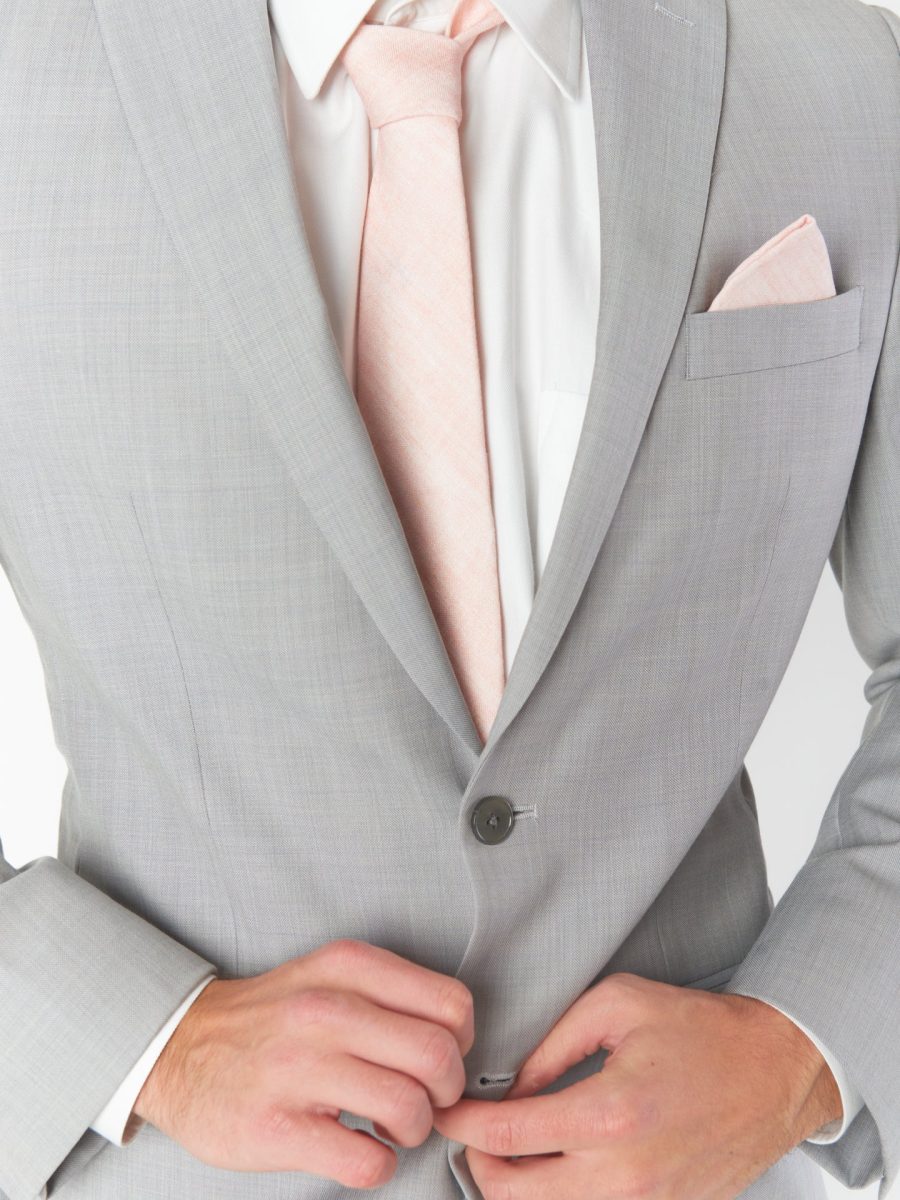 Nico Neck Tie ~ Dusty Blush Linen