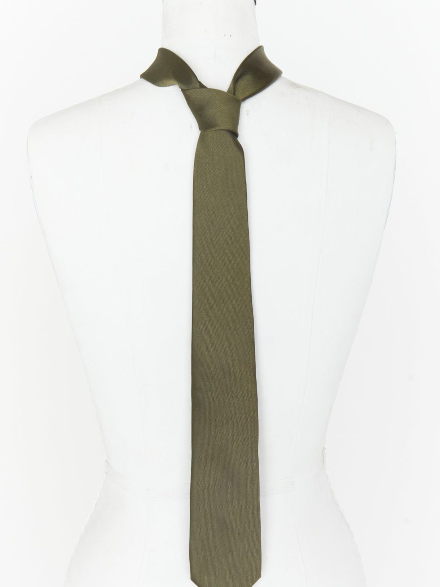 Nico Neck Tie ~ Rich Olive Solid