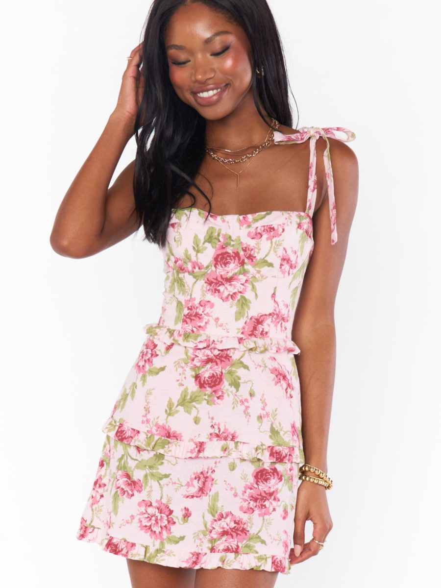 Lady Corset Mini Dress ~ Garden Romantic