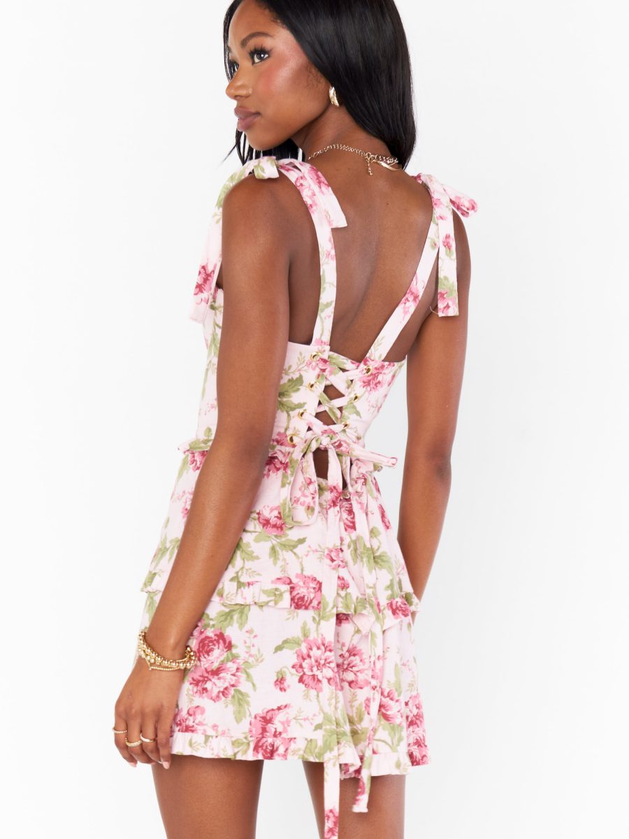 Lady Corset Mini Dress ~ Garden Romantic